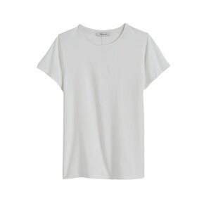 Madewell Essential Slim Tee in White Lightweight Cotton